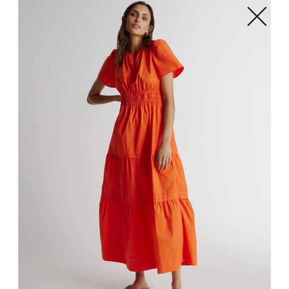 Quince Dresses & Skirts - Quince Bold Orange Maxi Dress